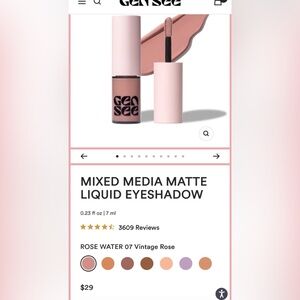 NIB VIRAL Rosewater Gen See Liquid Eye Color Versatile Matte, Safe 4 Lips/Cheeks